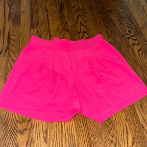 Hot pink high waisted shorts